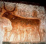 Богиня неба в Древнем Египте иногда имела облик коровы. Могила фараона XIX династии Сети I (ок.1291-1278 гг. до н.э.) 